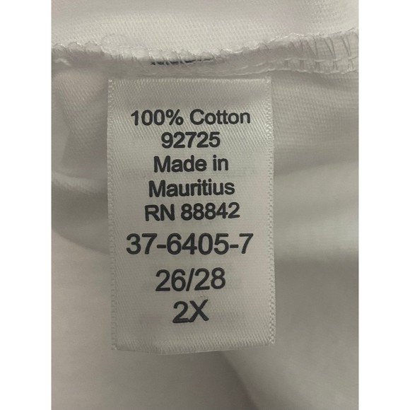 NWOT Woman Within Mauritius White Cotton scoop neck Tank Size 2XL (26/28) - Picture 6 of 7